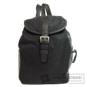 Prada logo Backpack Rucksack Daypack leather